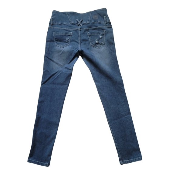 High Rise Distressed Slim Ankle Jeans - Picture 2 of 8